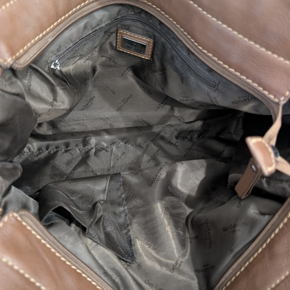 Guy Laroche Leather Handbag Chocolate Brown Leather Shoulder bag - Picture 11 of 16